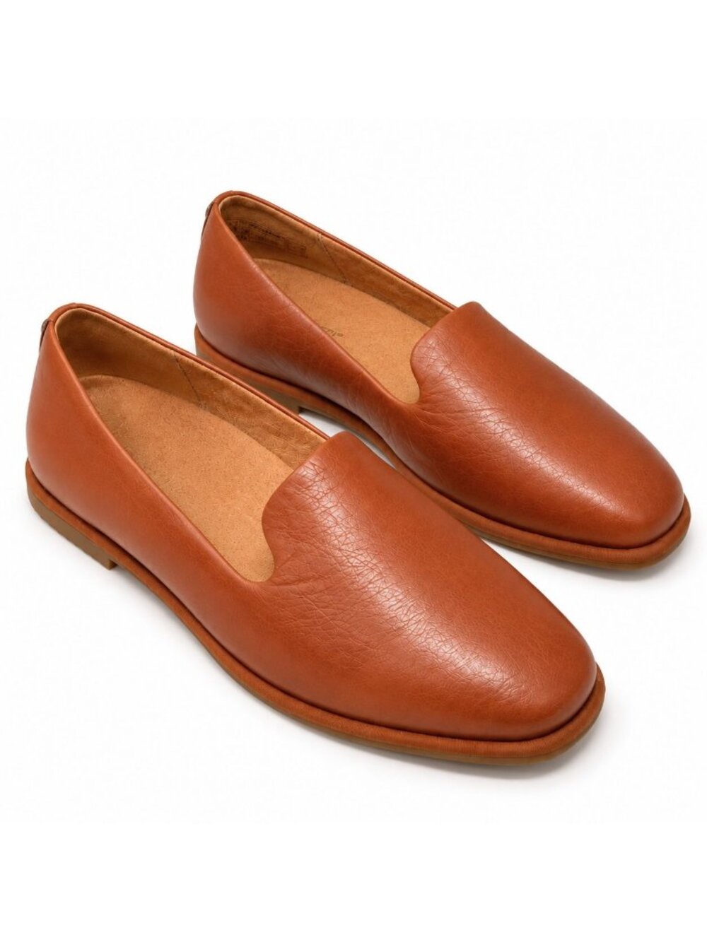 Vionic Willa 2.0 Supportive Tan Tumbled Leather Loafer Womens 8 Comfort Slip On